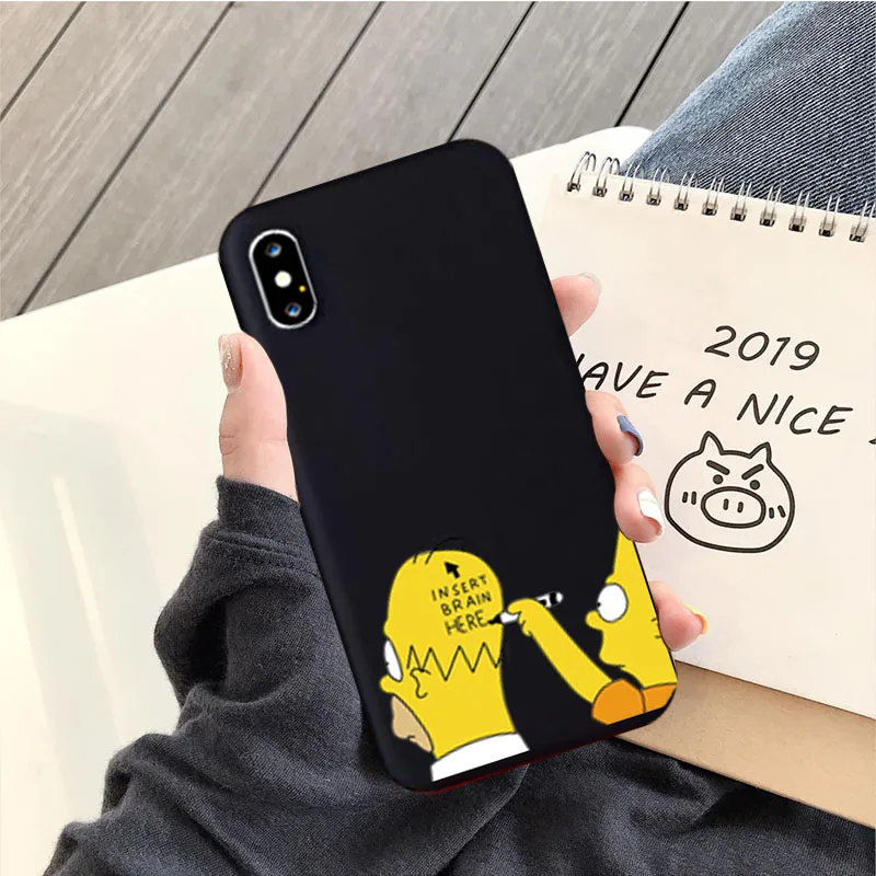 Забавный чехол для телефона Jamular Homer Bart Simpson, мультяшный чехол для телефона iPhone 6, 6s, 7, 8 Plus, 11, XR, X, XS, Max, ТПУ, силиконовый чехол, аксессуары - Цвет: -22