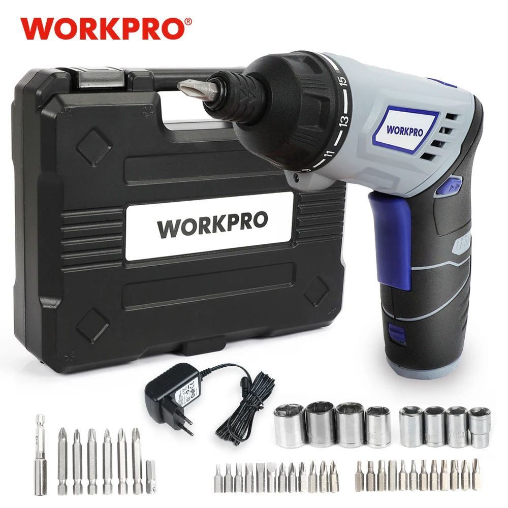 Набор электрических аккумуляторных отверток WORKPRO 3 6 В мощная перезаряжаемая