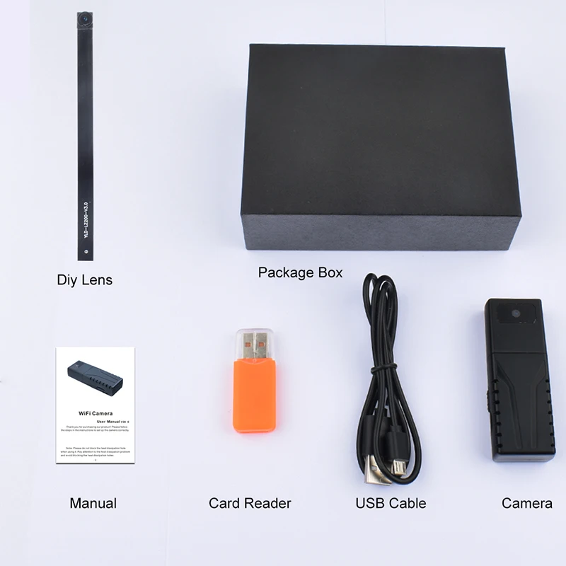 WD10 Camera Volemer WD10 мини Камера Wi-Fi Камера дистанционного Управление с HD длинного объектива обнаружения движения безопасности Камера петля Запись микрокамера охранного - Цвет: WD10 Camera