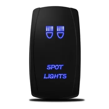

5Pin Laser Spot Lights Rocker Switch On-Off LED Light 20A 12V, Blue