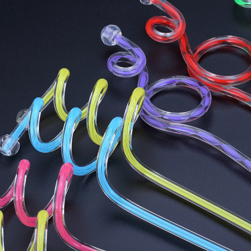 10pcs 23cm/29cm Acrylic bright Cocktail Pick Stick Spoon, Spiral Pattern Bar Teadrop Spoon Cocktail Pick Whisks Random Bar Tool