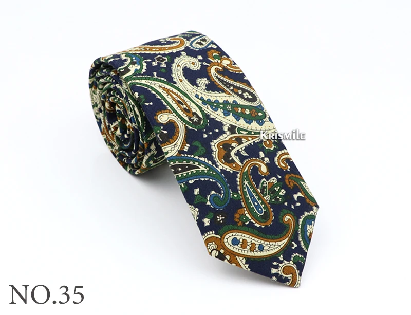 Neue 100% Baumwolle Floral Herren Krawatte Schöne Blume Schmale Dünne 6CM Krawatte Für Hochzeit Party Casual Herren Anzüge druck Hals Krawatten – Detail 38