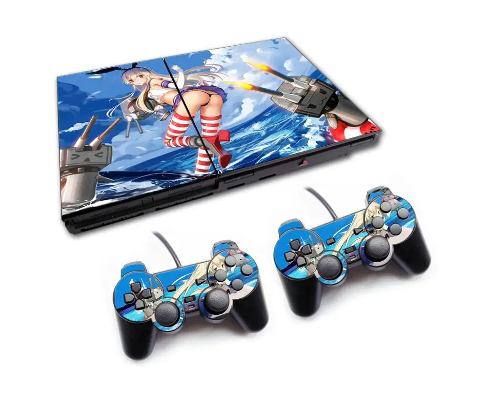 Мультяшный дизайн для PS2slim наклейки на консоль и контроллеры PS 2 наклейка P S2