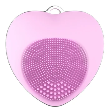 

Top Deals Pink Mini Heart Cleanser Waterproof Electric Facial Cleaning Brush Massage Machine Silicone Facial Cleansing Devices T