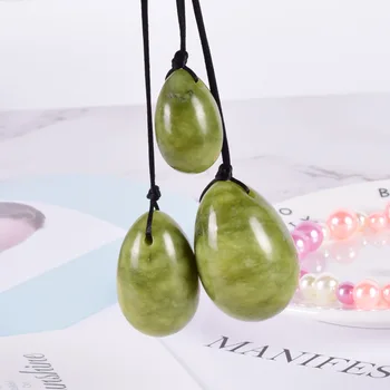 

3Pcs/Set Green Quartz Yoni Egg Jade Eggs Women Kegel Exerciser Jade Vaginal Muscles Tightening Ball Kegel Eggs with Gift Box