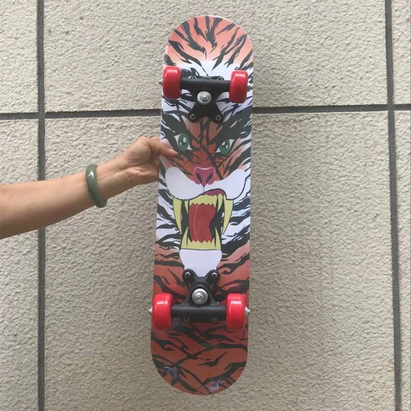 Children Skateboard DouberRocker Board Scooter 2-7 Age Four Wheels Kids Cartoon Skateboard 60*15*8cm Outdoor Street Fun