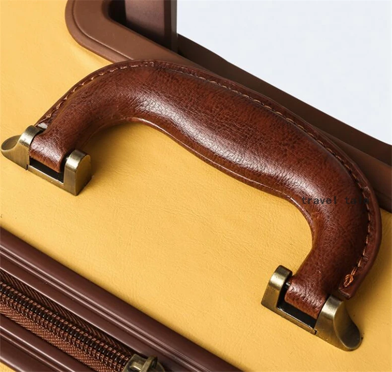 CARRYLOVE 2" 24" 2" inc. Женская Ретро кожаная сумка для багажа spinner trunks box trolly винтажный чемодан на колесах