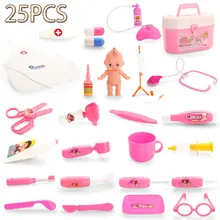 17/22/24/25/33/34pcs Pretend Play Doctor Toys for Children Nurse Series Simulation Medicine Box Educational Play Sets Toys Gift