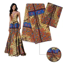 Новое поступление атласная шелковая ткань модный Африканский Воск узор дерево цветы дизайн шелковая ткань S191111