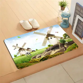 

v&12 Custom The natural beauty of the windmill Doormat Home Decor Door mat Floor Mat Bath Mats foot pad L7.11#a12