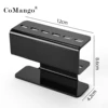 CoMango Acrylic Eyelash Tweezers Display Holder Custom Private Logo Rack 6 Holes Black Acrylic Eye-lash Extension Tools 5