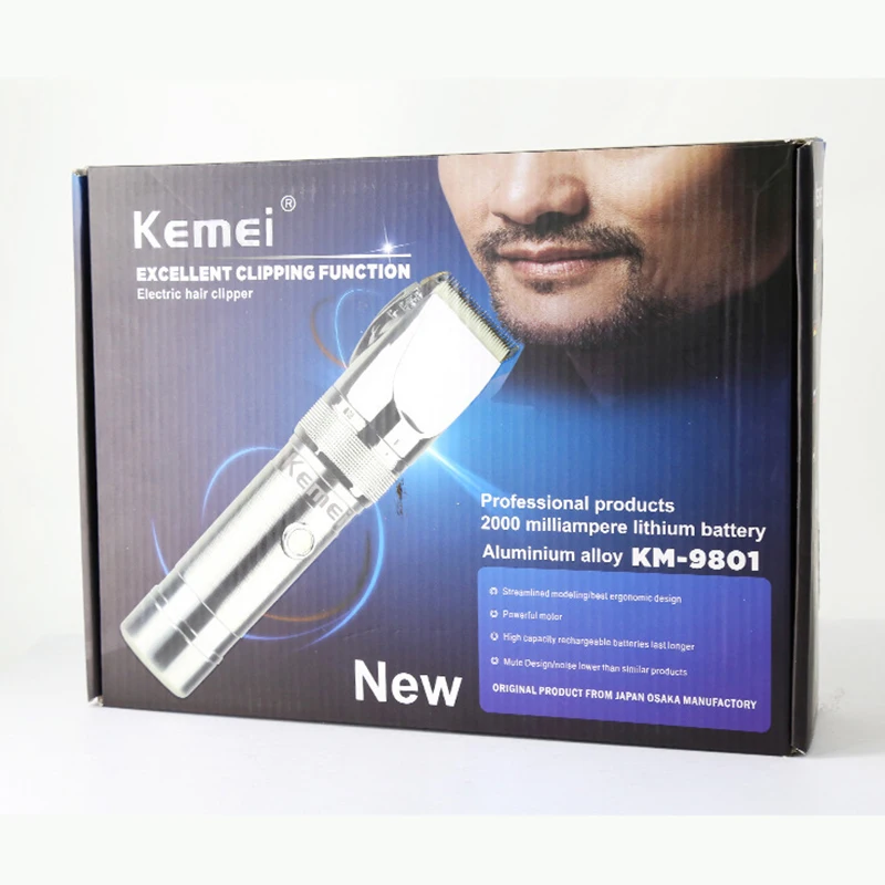 Kemei KM-9801 Керамический Резак перезаряжаемый Электрический триммер для стрижки волос Бритва Беспроводная Регулируемая машинка для стрижки волос P42
