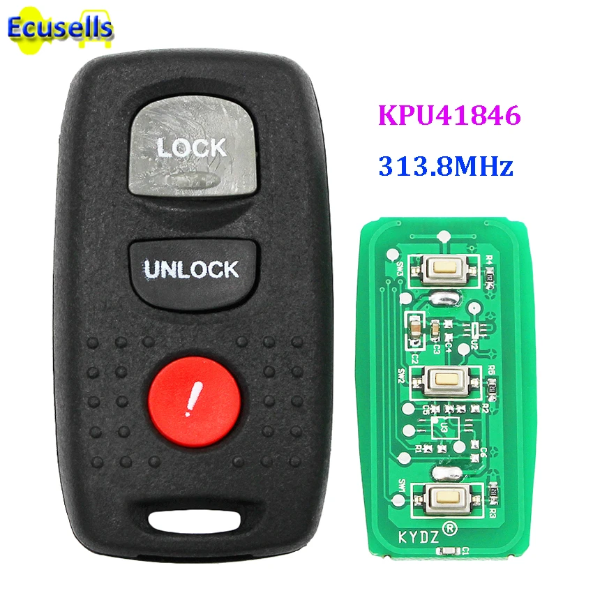 SKE13E-01 Replacement 3 Button Remote Key Fob 433MHz ID83 for Mazda 3 6 Model