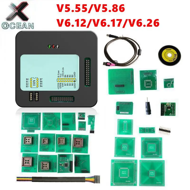 Черный металлический бокс XPROG V5.55 V5.86 V6.12 V6.17 V6.26, улучшенный программируемый интерфейс XPROG M 5,55 6,12 6,17 Xprog-M ATMEGA64A