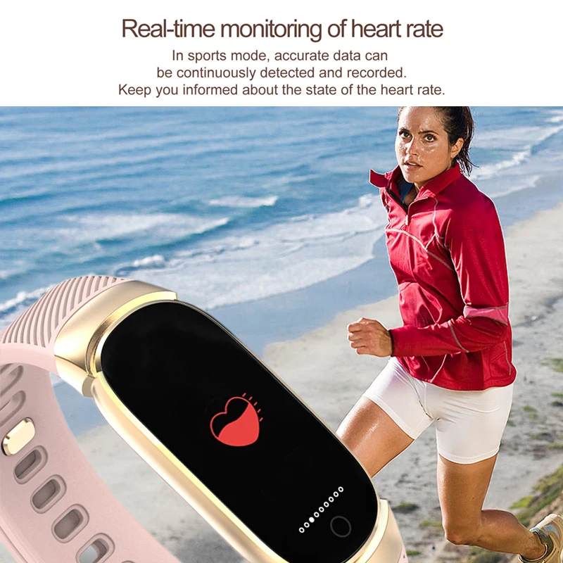 ESEED QW16 smart band IP67 waterproof real time monitoring heart rate blood pressure oxygen smart watch women fitness tracker