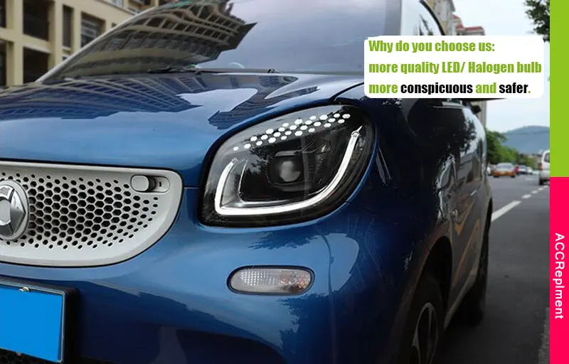 Автомобильный Стайлинг для BENZ smart фары- для BENZ smart светодиодный световой бар Q5 bi светодиодный объектив СВЕТОДИОДНЫЙ ламповый проектор