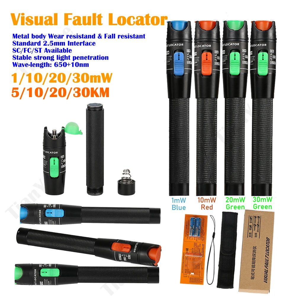 5KM 1mW Visual Fault Locator VFL Fiber Optic Laser Cable Tester Test Equipment C 