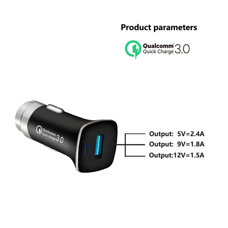 Автомобильное зарядное устройство USB Quick Charge 3,0, зарядное устройство для мобильного телефона, USB быстрое автомобильное зарядное устройство для Xiaomi redmi note 7 redmi 7 Note 8, автомобильное зарядное устройство
