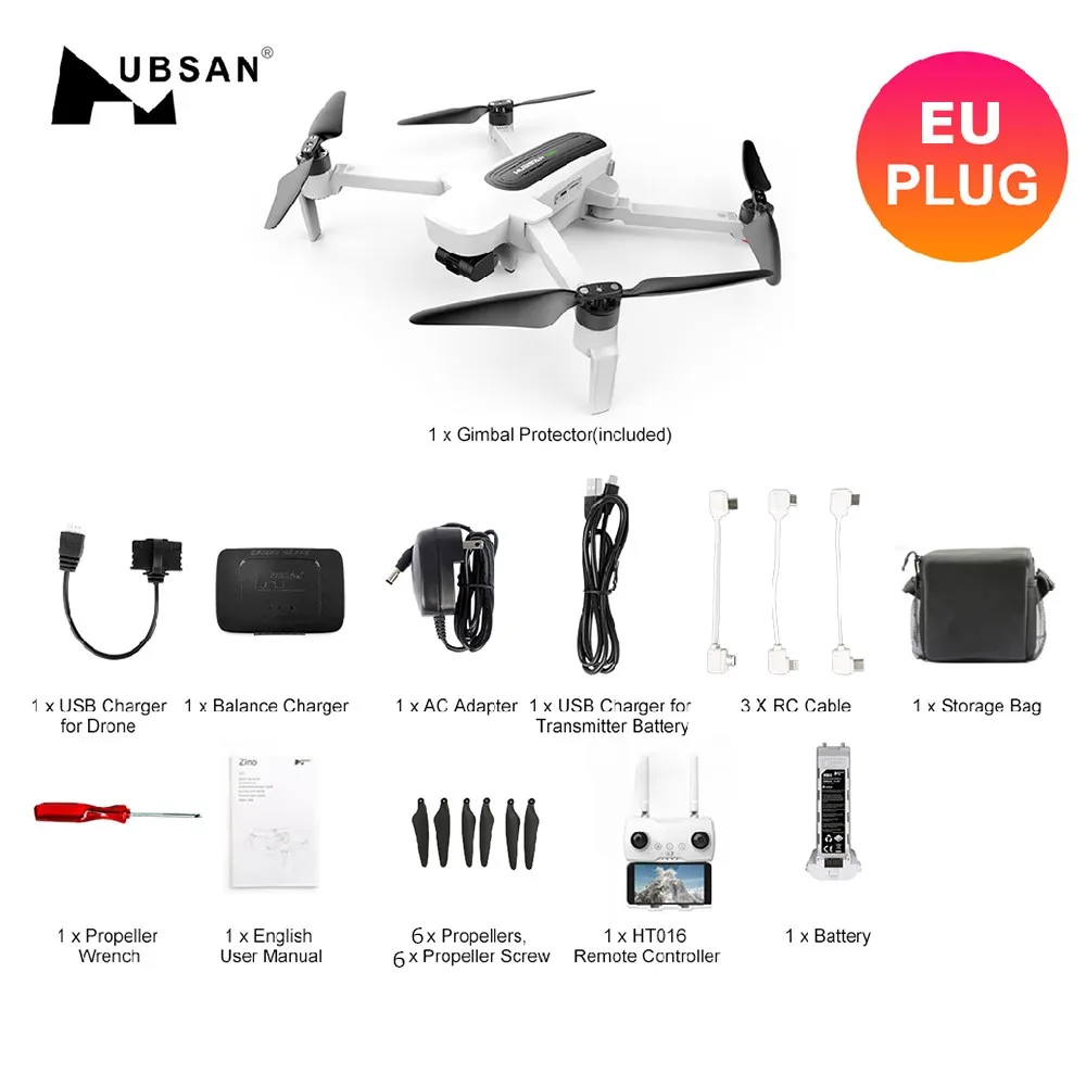 Hubsan H117S Zino gps дрона с дистанционным управлением 5,8 Г 1 км с видом от первого лица в формате 4K UHD, Камера 3-осевому гидростабилизатору Квадрокоптер UAV RTF gps+ ГЛОНАСС игрушки для вертолетов