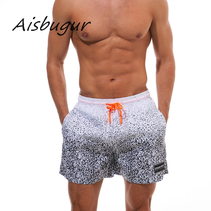 Men Beach Shorts Swimsuit Summer Quick Dry Board Shorts Man Swim Trunks Surf Swimwear Male Athletic Running Gym Shorts