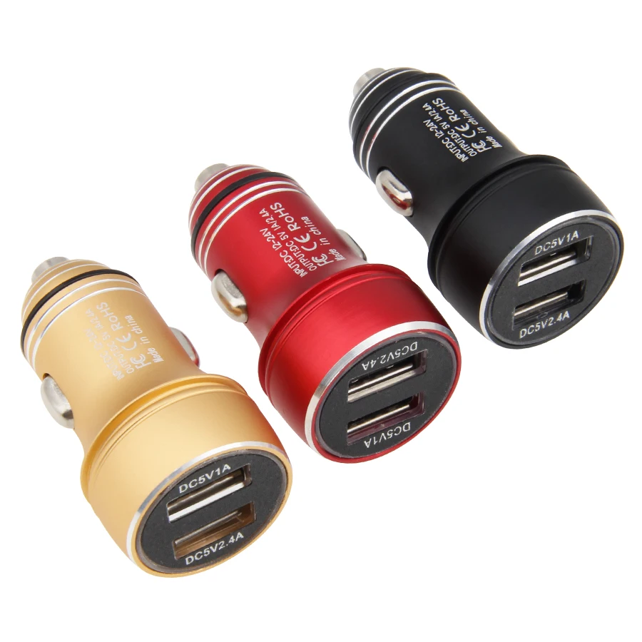 US $392.26 Dual USB Car Charger 24A Fast Charing 2 Port USB 1224V Car Cigarette Socket Lighter For Car USB Charger Power Adapter 300pcs