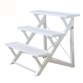 

Balcony planting pot bracket flower pot plastic flower stand three-story terrace