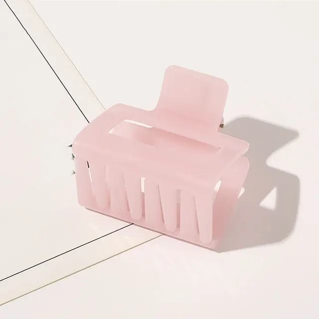 Transparent Hair Claws Crab Solid Color Acrylic Barrette Vintage Hair Clip Simple Elegant Hair Accessories Ponytail Clip Crabs 30