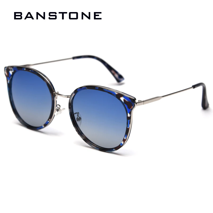 BANSTONE TR90 стрейч рамка маленький кошачий глаз поляризованные солнцезащитные очки для женщин Винтаж UV400 протектор женские солнцезащитные очки визуальный