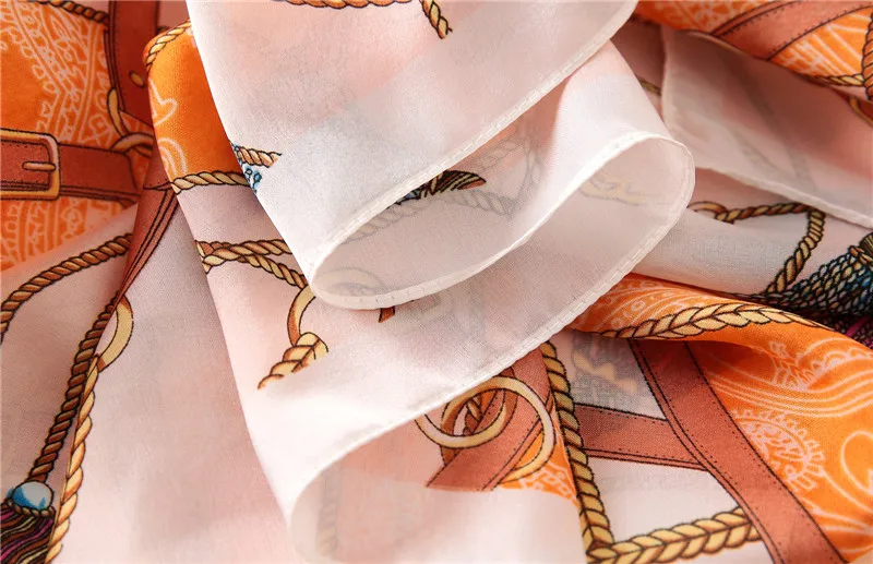 Китайский новый стиль 2019 женские осенние и зимние модные шелковые шарфы с принтом женский большой платок пляжный туризм Обертывания