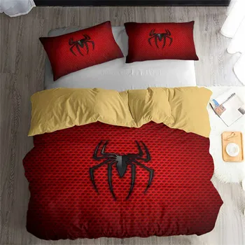 

HELENGILI 3D Bedding Set Avengers Spiderman Print Duvet Cover Set Bedcloth with Pillowcase Bed Set Home Textiles #TB-28