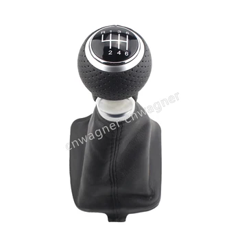 5 or 6 Speed 8PO 864 261 Handle Car gear knob PU Leather Shift Knob Lever Stick Pen Gaiter Boot Cover For Audi A3 8P 2003-2012 1