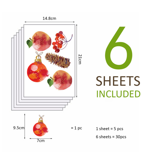 Sheets Christmas Window Stickers Multiple Combinations Snowflake New Year's Window Stickers Wall decal