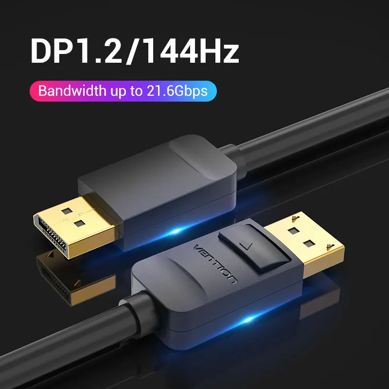 Vention Displayport 1 2 Cable 4k Hd 144hz 21 6gbps Display Port Adapter For Video Laptop Hdtv Displayport To Displayport Cable Aliexpress