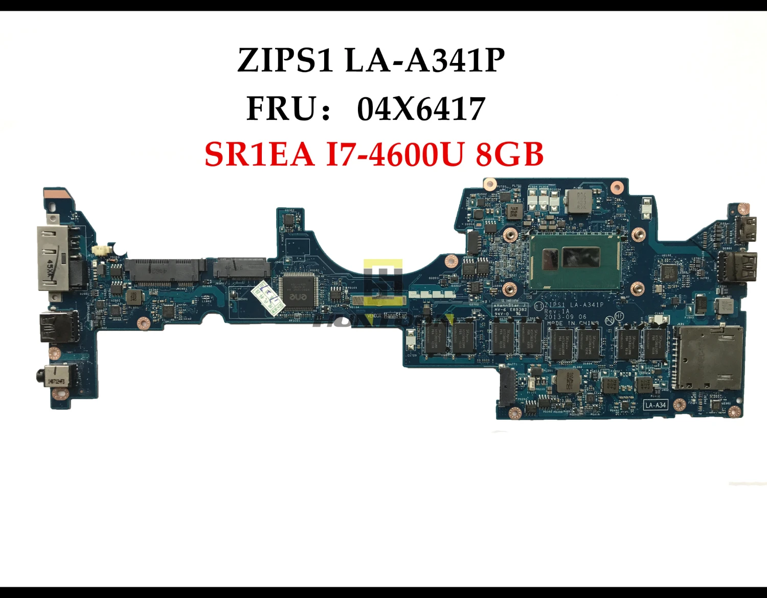 Материнская плата ZIPS1 для Lenovo Yoga S1 материнская ноутбука S1: 04X6417 SR1EA на 8 ГБ с RAMs 1/2/4/8 1