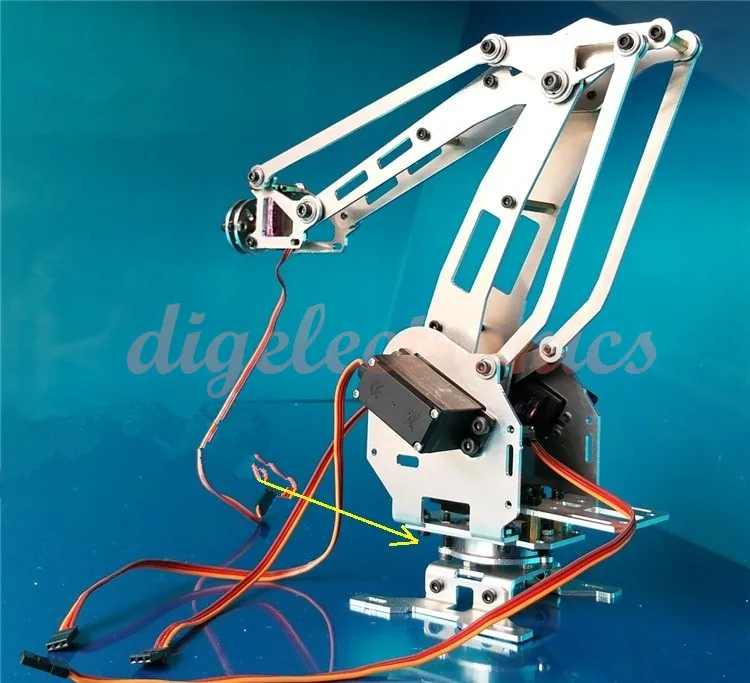RC Metal Manipulator 6 DOF Robot Arm Model With Digital Servo 6-Axis Robotic Kit for DIY Industrial Robot Arm Development