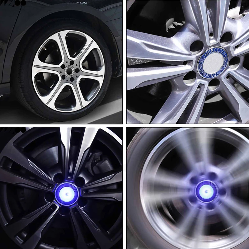 Led Floating Wheel Cap Hub Light forVW Scirocco GOLF 7 Golf 6 PoloGTI Tiguan Audi A4L A6L Q5 A3 Q3 Q7 TT A5 forToyota RAV4 Benz