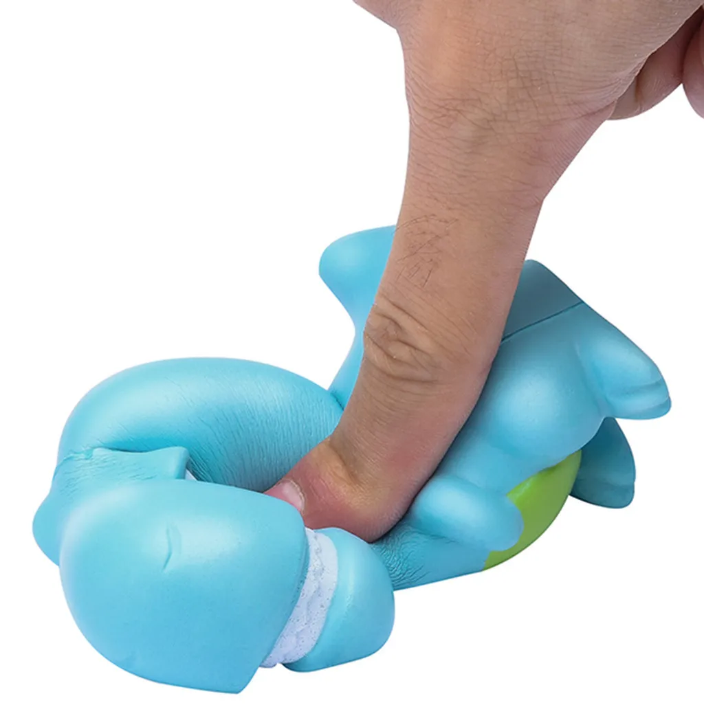 Sky Blue Dinosaur Slow Rising Squeeze Stress Reliever Toys cartoon Eliminate Antistress Finger Pets toy Cute Holiday gifts #A