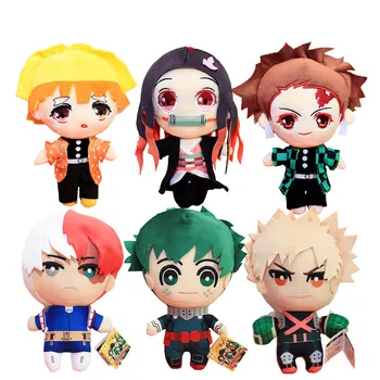 

23CM Anime My Hero Academia Izuku Midoriya Katsuki Bakugou Shouto Todoroki Plush pendant toy Soft Stuffed dolls Gift