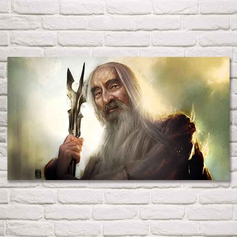 FOOCAME Gandalf Властелин колец Balrog Fantasy фильм Искусство Шелковые Плакаты и принты украшение стены дома картины живопись - Цвет: 014