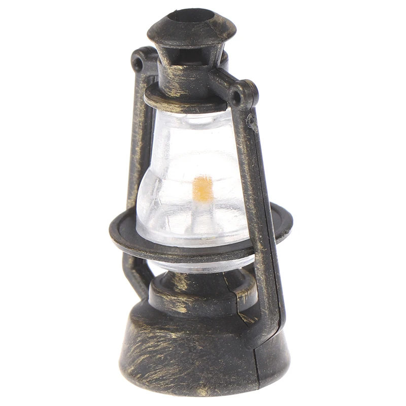 Dollhouse Mini Oil Lamp Vintage Miniature House Lamps Decor Accessories 