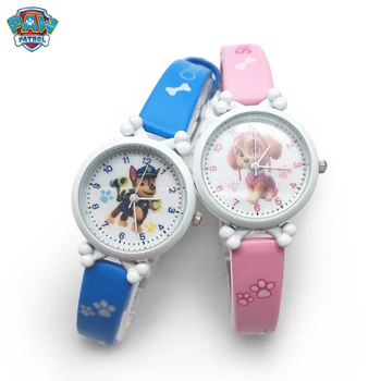 

Cute Cartoon Round Paw Patrol Electronic Quartz Watch Puppy Patrol Action Figure Dog Patrol Belt Watch Children Birthday Gift