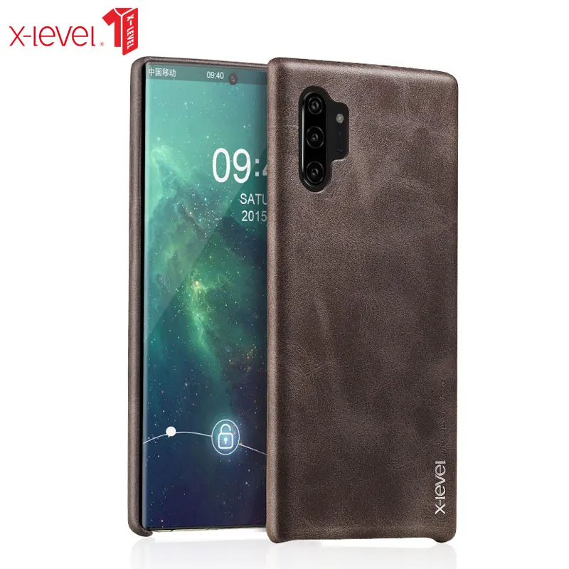 

X-Level PU Leather Case For Samsung Galaxy Note 10 Vintage Case Soft Touch Ultra Slim Business Back Cover Coque For Note 10 Plus