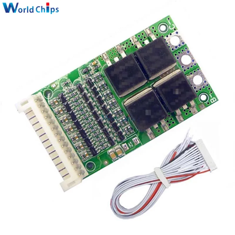 BMS 6S 7S 8S 9S 10S 11S 12S 13S 25A 4.2V Litio Li-Ion Lifepo4 Carica Della Batteria Bordo di Protezione Lifepo4 Pack BMS PCB PCM - immagine 4