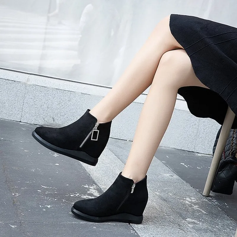 ladies black dress boots