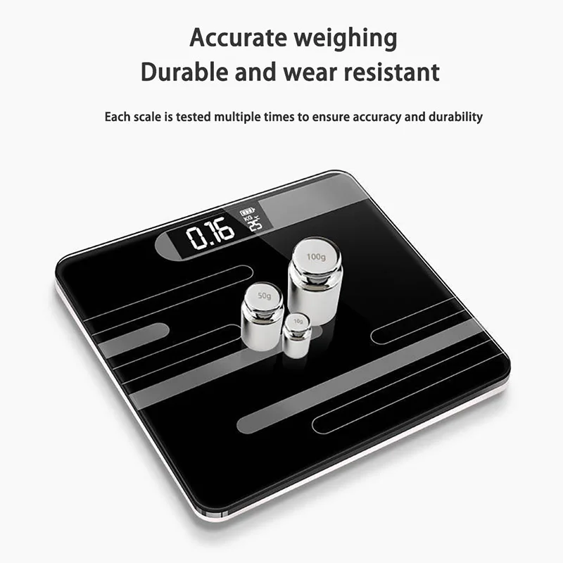 Напольные весы для ванной комнаты стеклянные умные электронные зарядка через usb