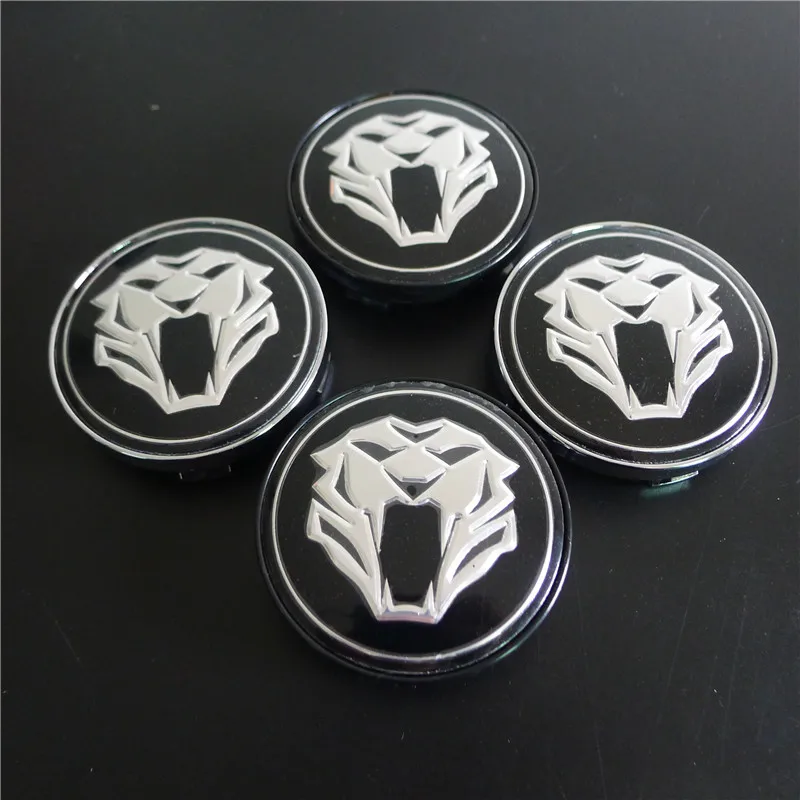Tiger Head Car Center Caps 4pcs 60mm Hub Auto Styling for Jaguar Emblem Badge Rims Dust-proof Cover wheel center caps