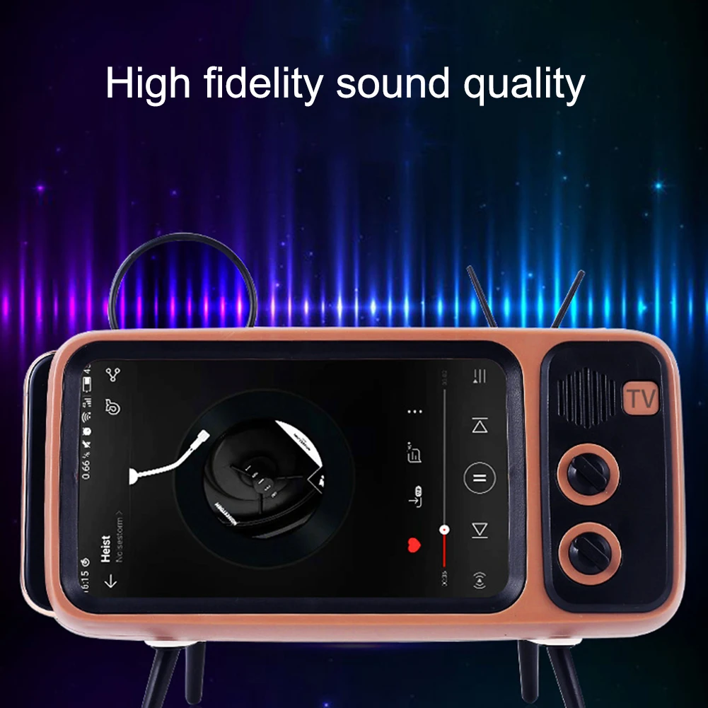Стерео кронштейн фильмы мобильный телефон Bluetooth Динамик ТВ музыкальный плеер Ретро карманный домашний аудио электрический портативный мини беспроводной