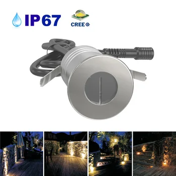 

4pcs/lot IP67 Waterproof Outdoor Underground Lamp 12V 24V 1W 3W CREE LED One Beam Light Style Ground Embedded Lamps Hole D30mm