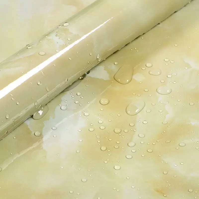 Self adhesive waterproof wallpaper 3m / 5m / 10m kitchen pvc wall with marble surface sticker bathroom