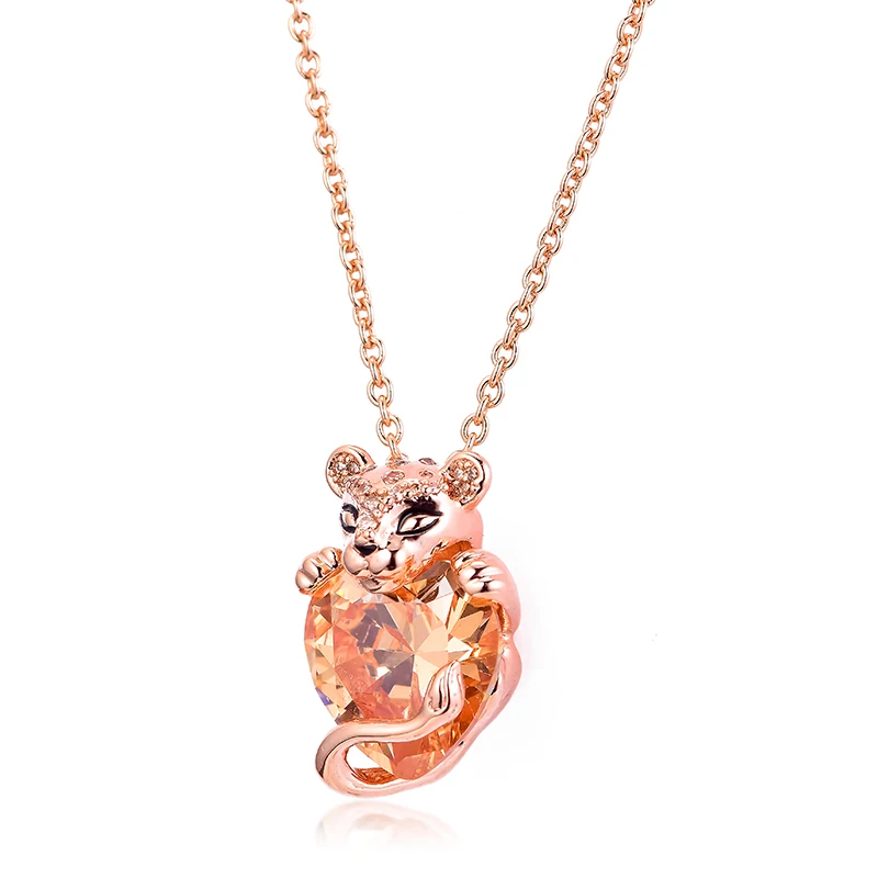 

ROSE LIONESS PENDANT AND NECKLACE CHAIN Fashion Female Necklace For Bead & Charm Woman DIY sterling silver jewelry